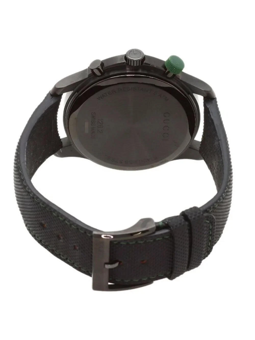 Gucci Timeless Chrono Watch SS Leather